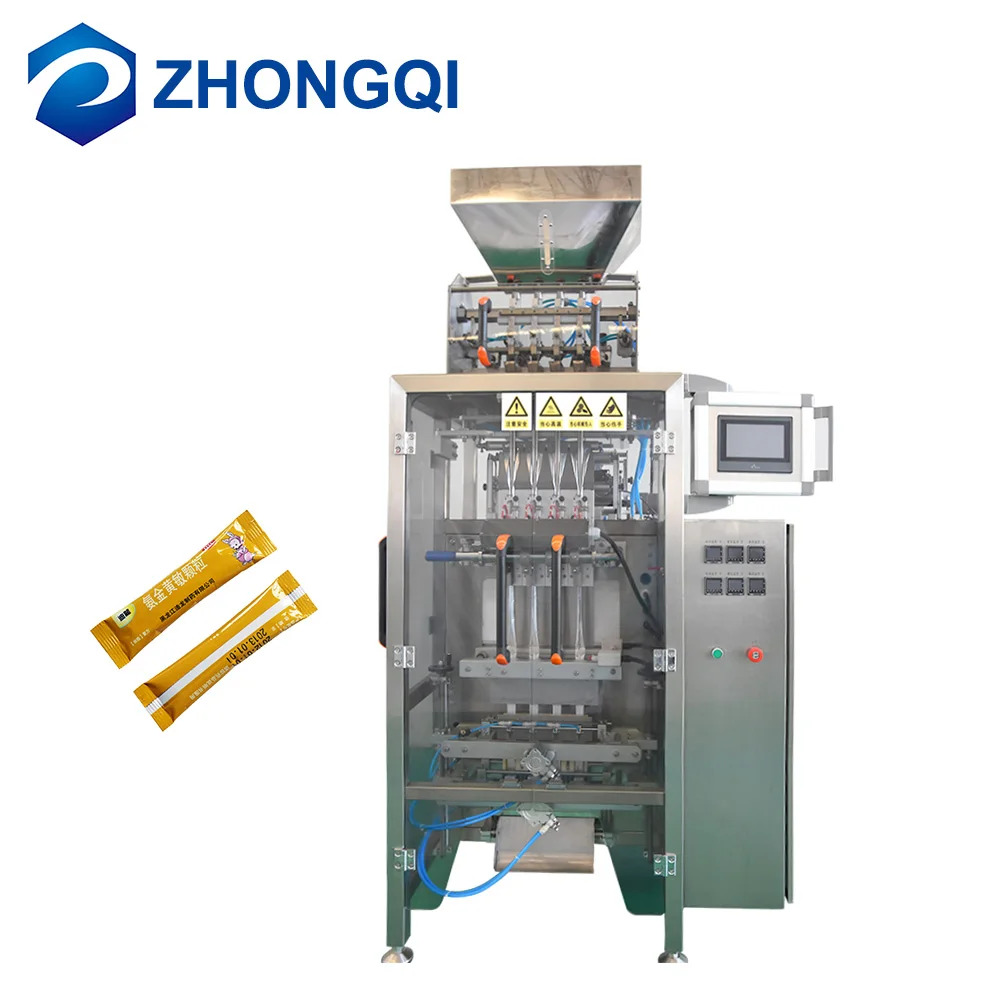 
Multi-lane Liquid Granular Multiline Pack Mini Bag Sugar Milk Packet Round Corner Small Plastic Granules Stick Packing Machine 