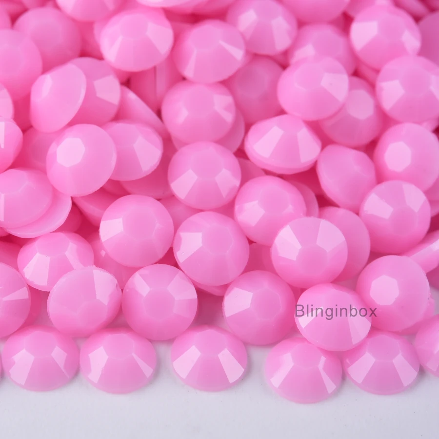Blinginbox Factory Resin Jelly Opaque Jelly Flatback Solid Rhinestones Non Hot Fix Rhinestones Crystal Strass for Tumblers Craft