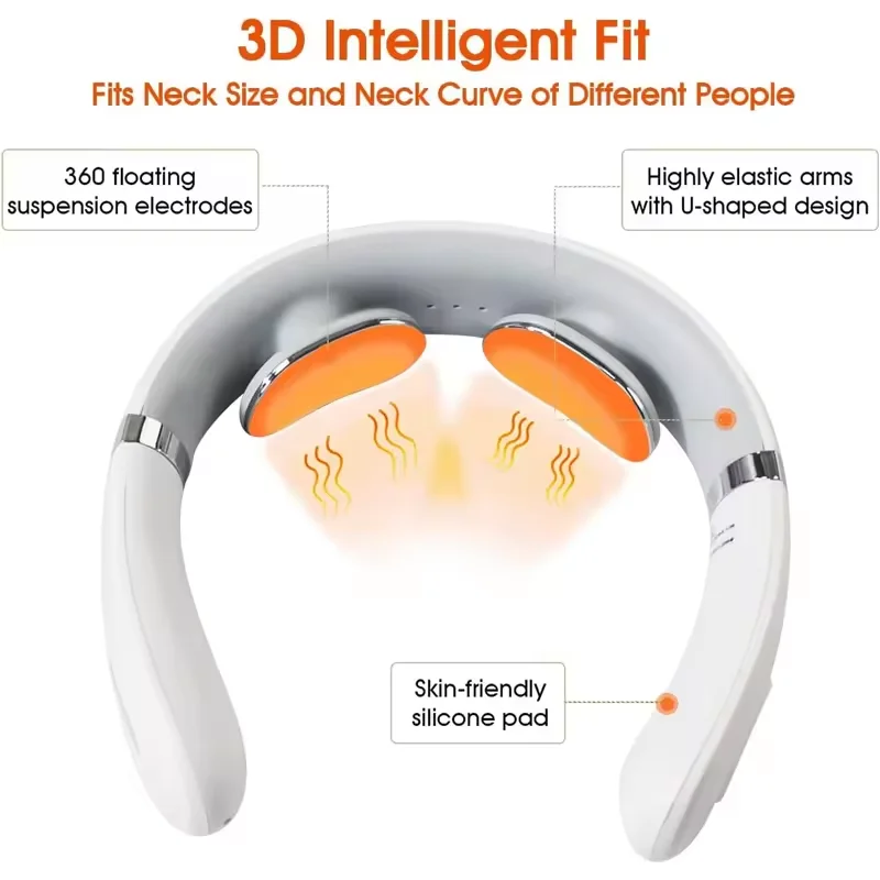 Intelligent Cervical Spine TENS Low Frequency Pulse Heating Massage 4D Smart Electric Neck and Shoulder Massager
