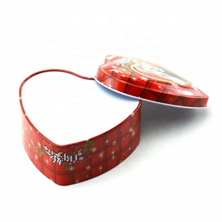 Heart Shaped Metal Gift Candy Chocolate Boxes Case Tin Cans Containers with Lid for Wedding Bridal Party Favor Treat Box