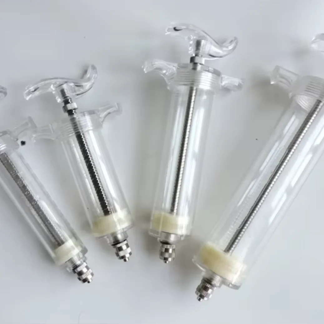 Cattle Sheep Pig Plastic steel syringe10ml 20ml 30ml 50ml Automatic Injection Veterinary Plastic Steel Syringe