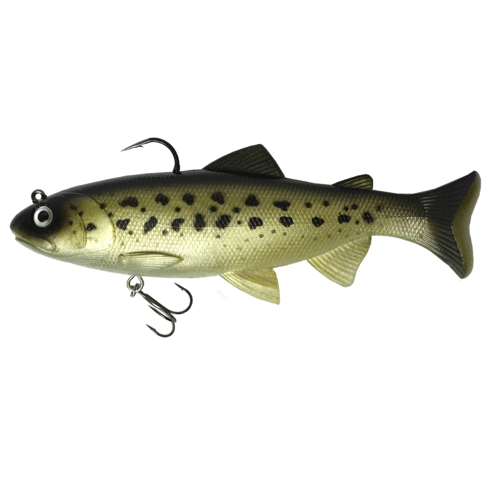 Customized Soft Plastic Trolling 18cm 125g Head Swim Artificial Baits T Tail Silicone Soft Bait Swimbait Wobblers Fishing Lures