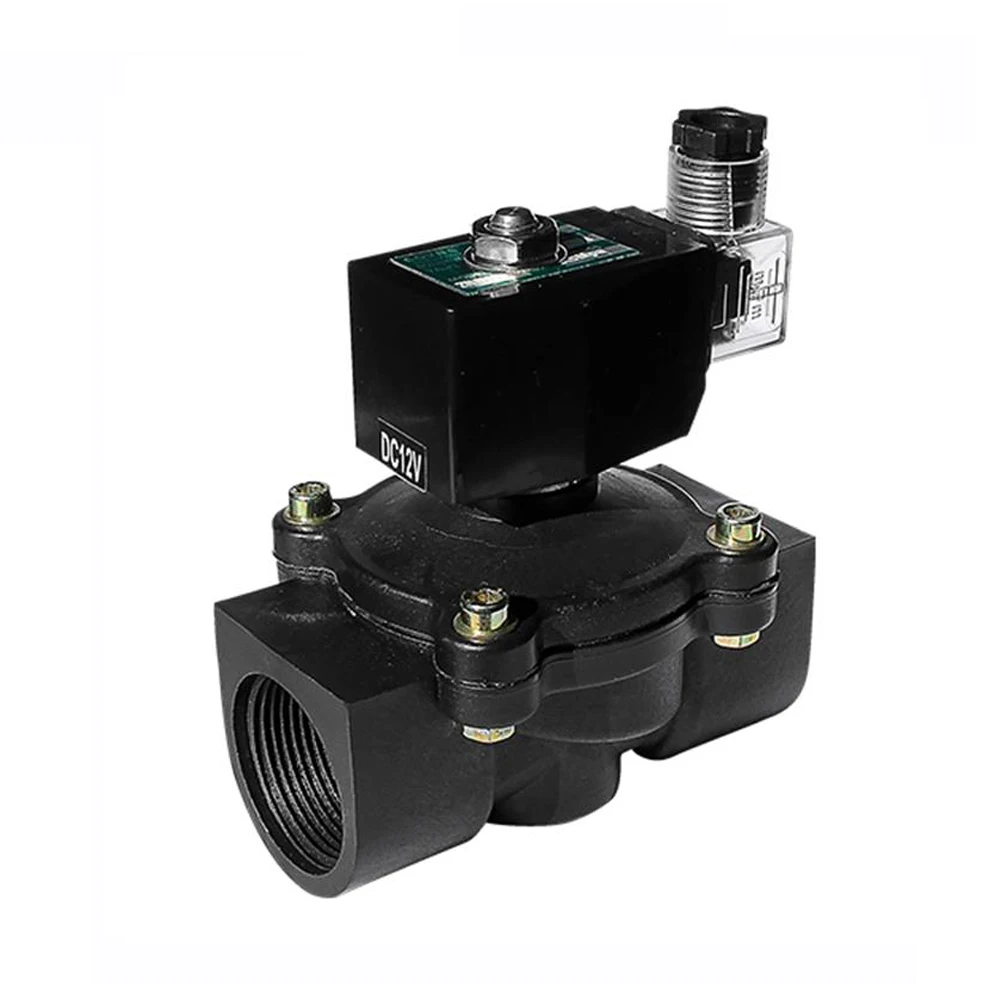 Plastic UPVC DC 12V Gas Water Solenoid Valve Normally Closed Solenoid Valve