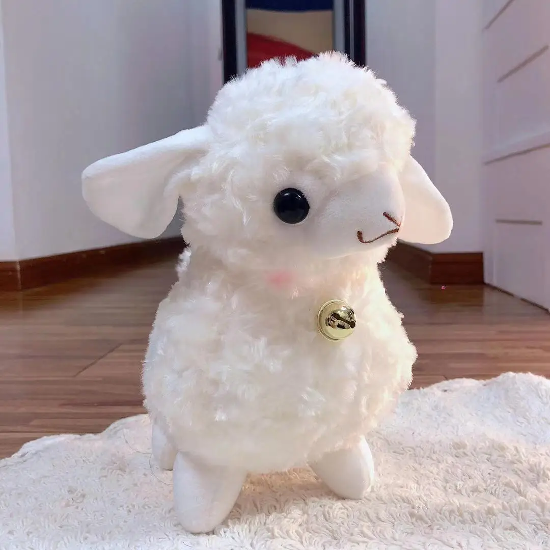 New baby toys Stuffed sheep toys plush white sheep small bell toys for kids perfect companion gifts