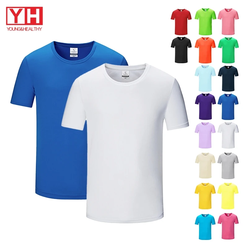 Custom Moisture Wicking Fabric Sport Mens T-Shirt Quick Dry Spandex 100% Polyester T Shirt Tshirt For Men Sport Blank T Shirt