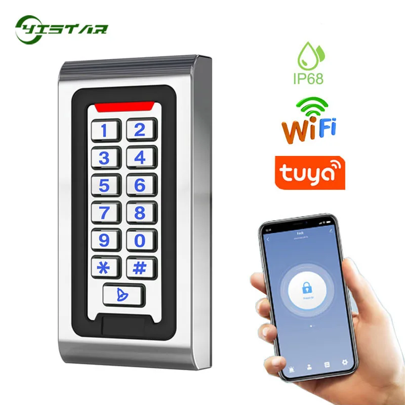 New Waterproof WiFi Tuya App Smart Door Lock RFID Card Access Controller S601 Metal Keypad Standalone Access Control System