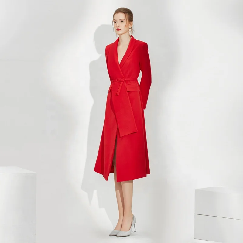 Top Quality Sexy V Neck Career Dresses Women Office Wear Celebrity Formal Dress for Ladies