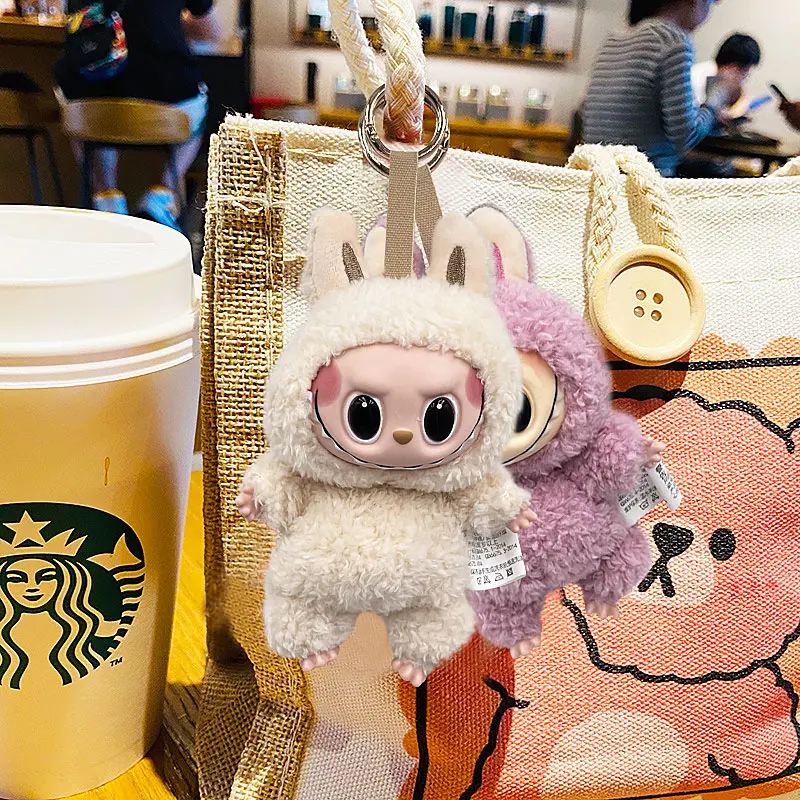 Cute labubu Plush Toys Pendant Kids Gifts Anime Model Collection Blind Box Trendy Figures 6 Box/Set Pop Blind Box