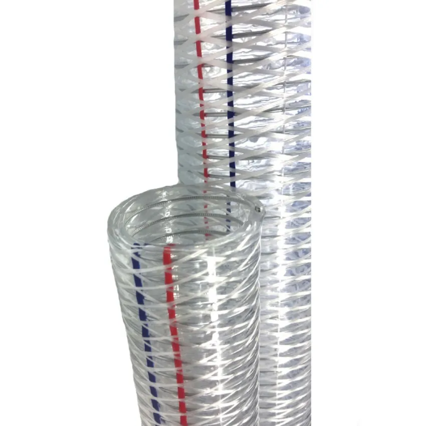 Plastic Compound Steel Wire Reinforced And  Fiber Helix Draining Suction Discharge Spring PVC Hose Pipe Hoses
