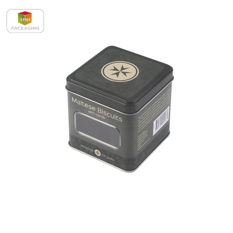 
Wholesale square metal tea biscuit tin box 