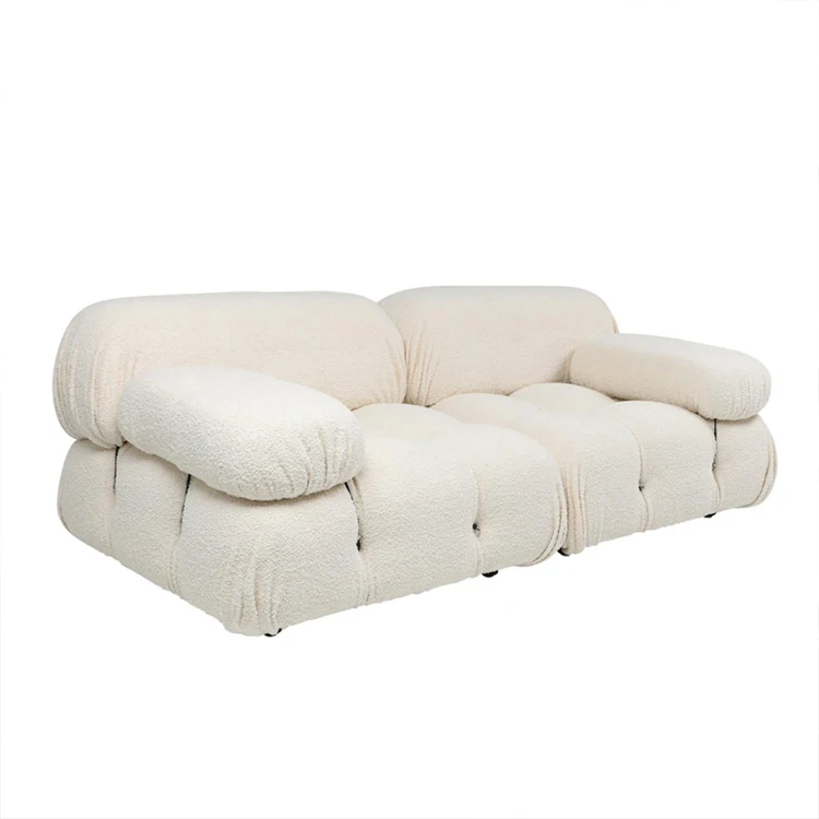 Customized processing module sofa, free combination of square lamb flannel sofa