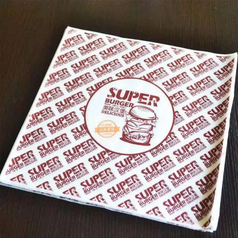 custom printed food grade biodegradable greaseproof 38-90g butter wrapping paper high quality wax paper in sheets