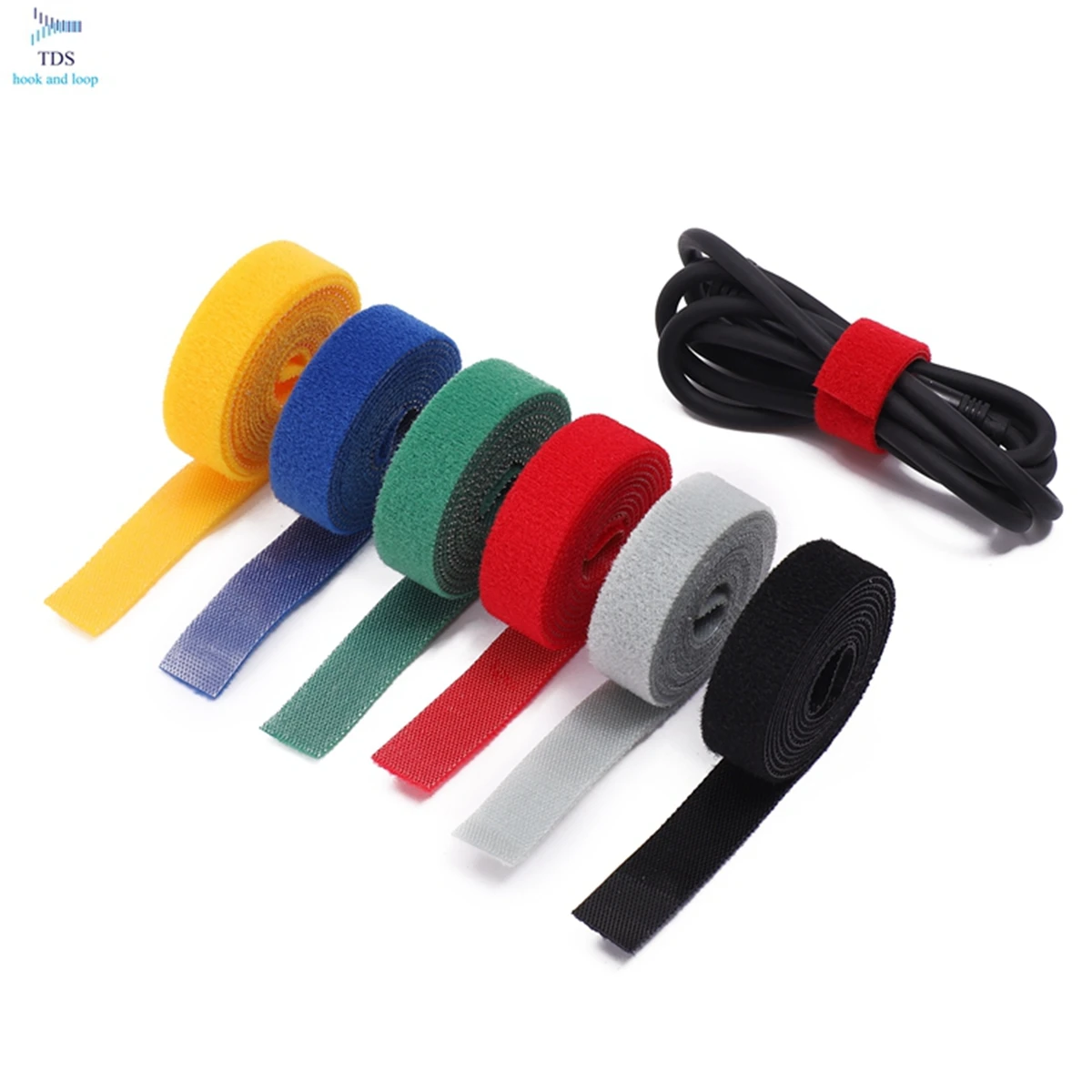 Reusable Fastening Tape Wires Wraps Straps Cable Ties Double Side Adjustable Hook and Loop Strap