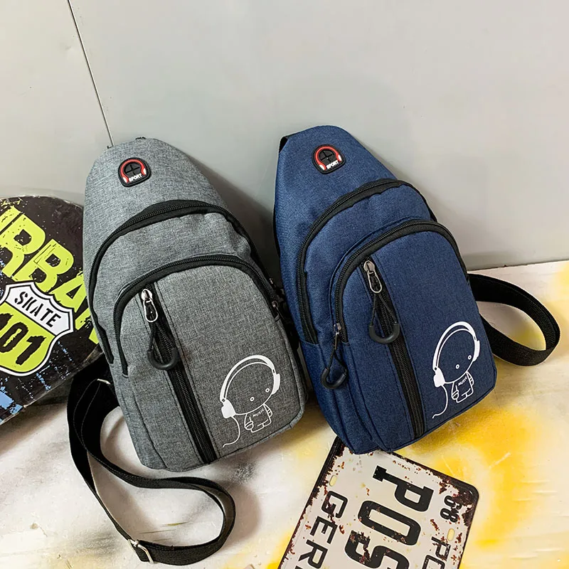 
Oem fashion cheap small oxford cloth crossbody shoulder bag sport cross chest sling bag for men boy 