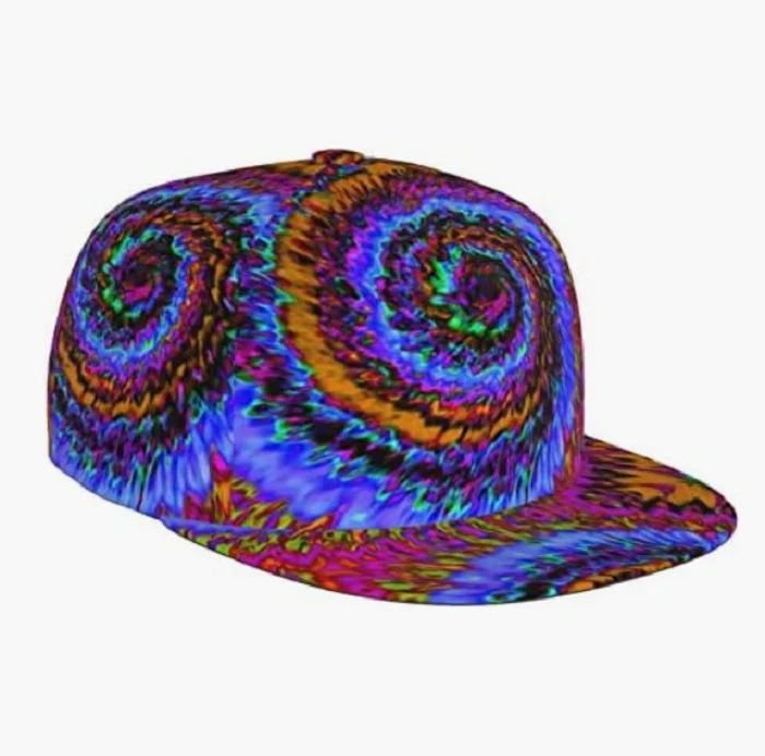 Design Your Own Black Purple Pink Tie Dye Snapback Hat Cap
