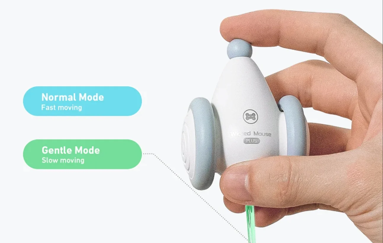 Pet Cat Product Cheerble New Product Wicked Mouse PLUS New Smart Cat Toy Automatic and Electric Catch Running Playing Mouse