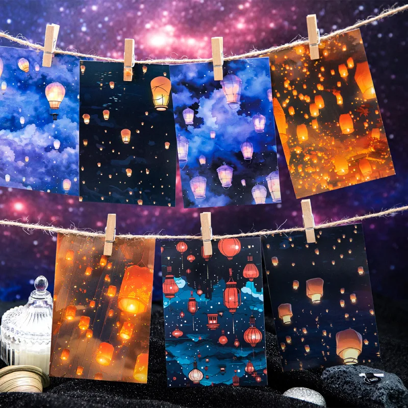 30pcs/pack Copperplate Material Paper Beautiful Prayer Series Handbook DIY Decoration Underlay Collage Material