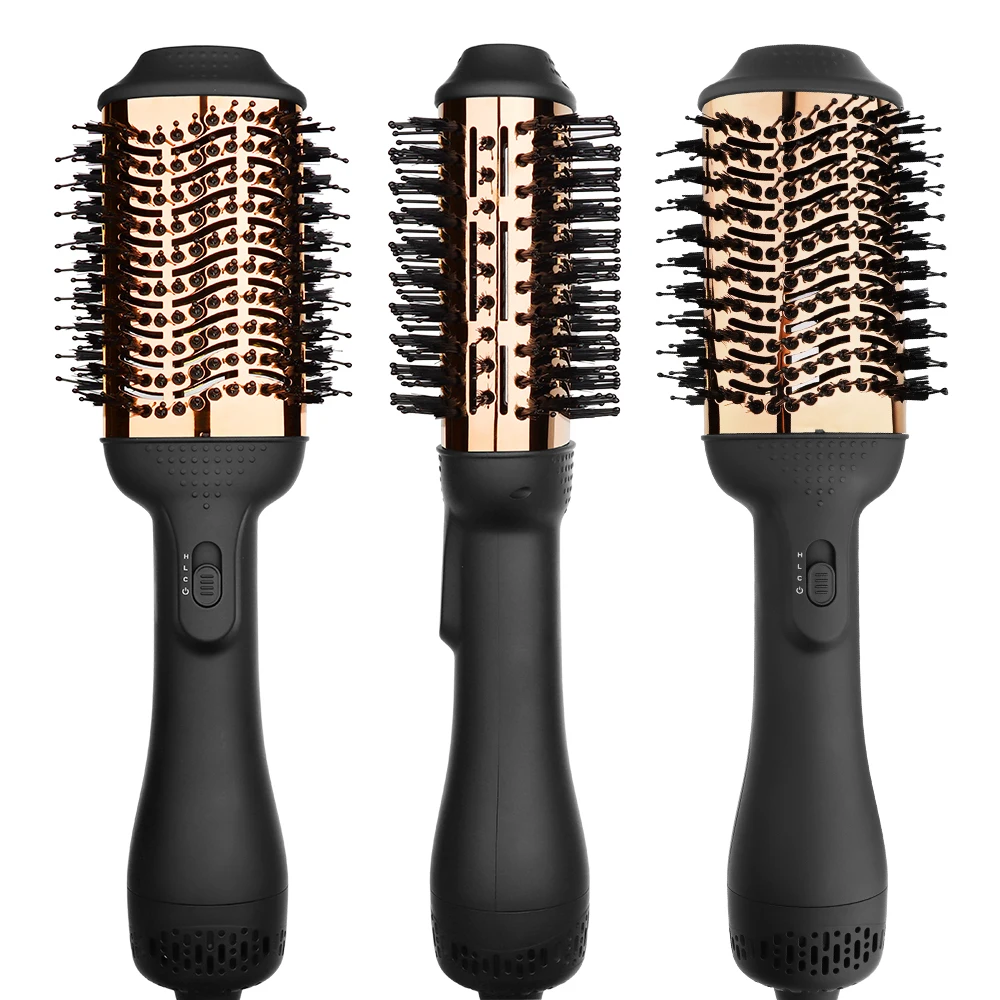 HIENA Professional Hot Ceramic 5 In 1 Blow Hair Dryer straightener And Styler Rotary  Electric Hot Air Brush Comb