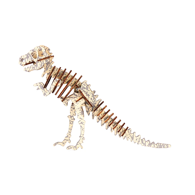 Best selling kids toys camouflage dinosaur animals & dinosaurs wooden 3d puzzle