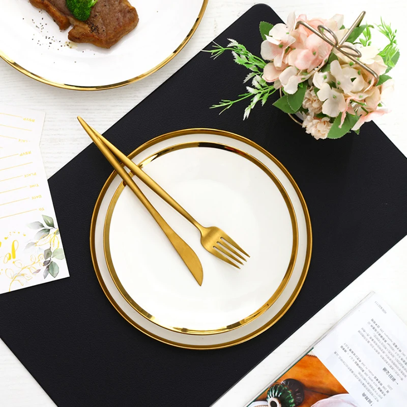 Sample Available Wedding Use Luxury Gold Dinner Plates Food Ceramic Serving Dishes & Plates for  Restaurant