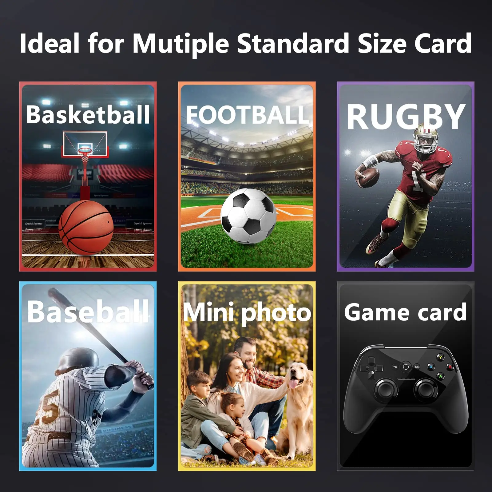 50 Count Card Sleeves Toploaders for Trading Cards,Soft Baseball Plastic Card Sleeve for Standard Cards, Fit for MTG,