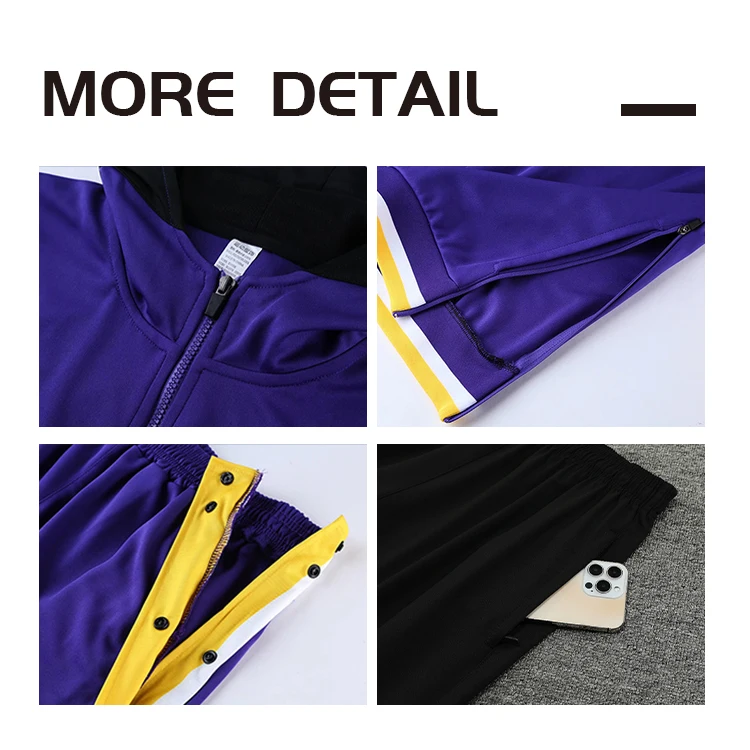 Custom Your Logo Soccer Suit Plus Size Polyester Mens Football Tracksuit football Jacket Training Wear