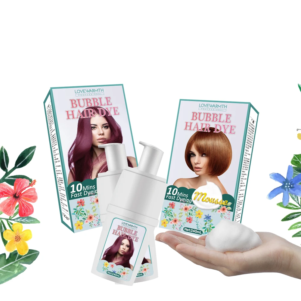 Home Use Hair Dye Bubbles Foam Hair Color Cream