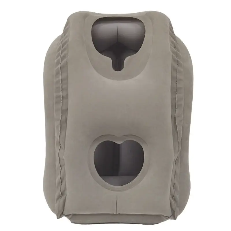 Inflatable air travel pillow airplane head chin cushion office nap