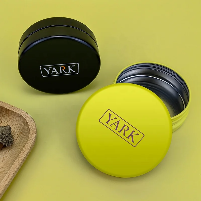 Custom embossing logo candy gummies edibles metal tin jars child resistant tin case