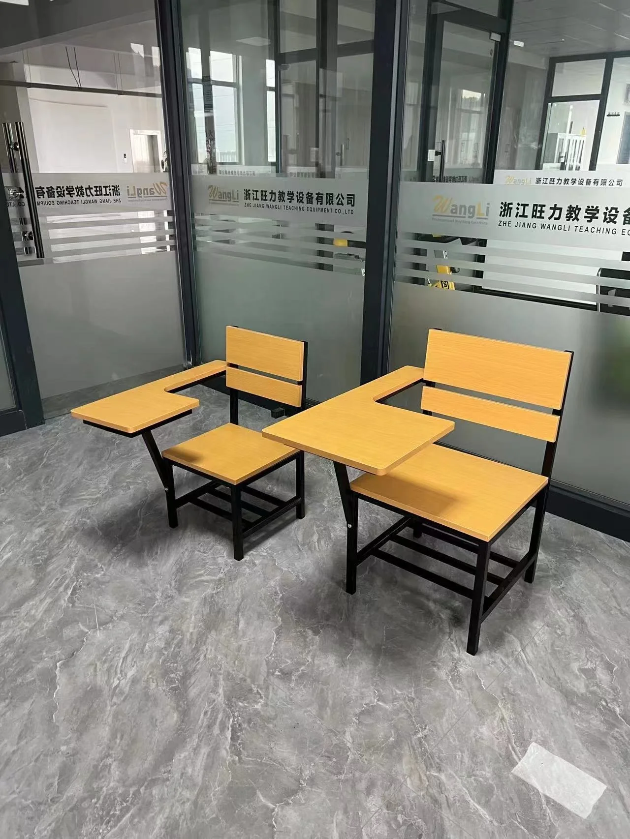 New Arrival Chairs School Student With Writing Pad Philippines Training Student Desk Chair With Table Attached