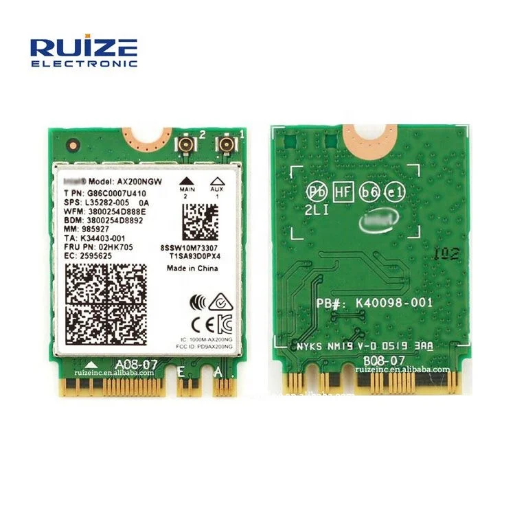 2400Mbps Dual Band 802.11ax Wifi 6 AX200NGW M.2 Wireless Wlan Wi-Fi Card Adapter AX200 With BT 5.0 MU-MIMO