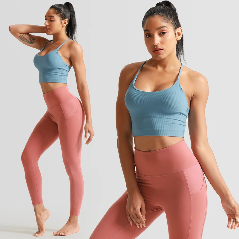 ODM Services  2 Piece Custom Yoga Pilates Wear Activewear Set Plus Size Gym Fitness Sets For Women Tummy Control Workout Set