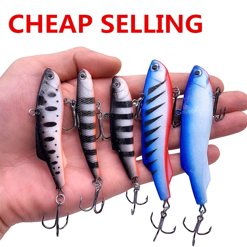 Winter VIB Balancer Fishing Lure with Lead Bait Diving Swivel Jig Wobbler Lure Ice Sea Fishing Tackle