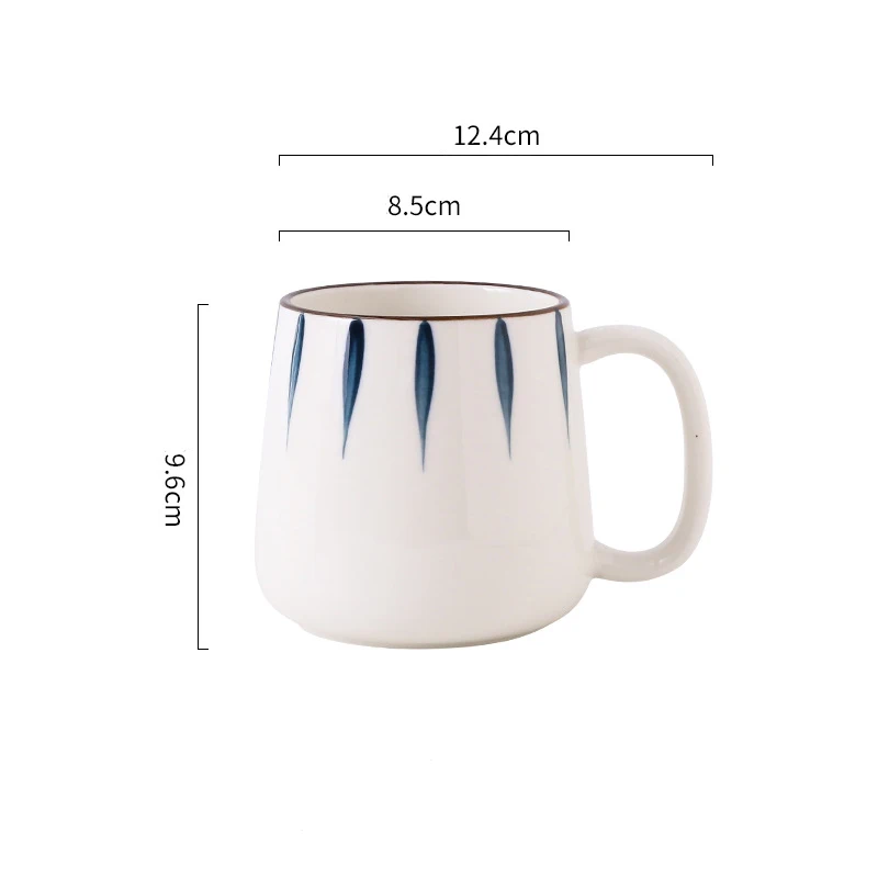 480ML Japanese creative blue and gold striped Coffee Cup for mother Each cup is unique a perfect gift for mothers Day