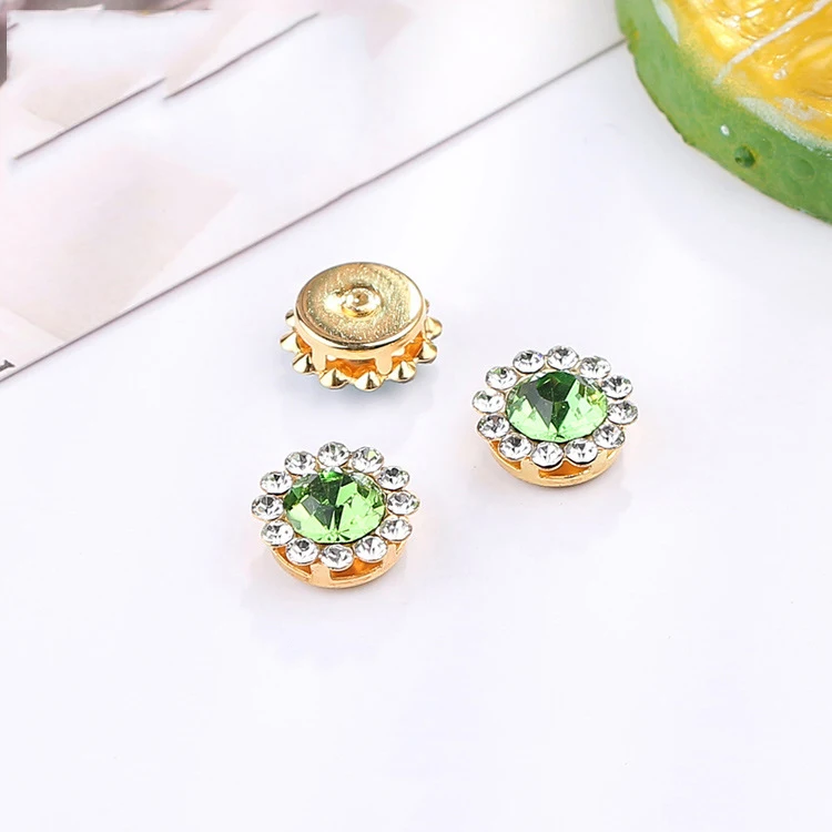 8/10/12MM Glass Drill Double Layer Drill Sunflower Hand Sew On Rhinestone For DIY Wedding Dress Accessories