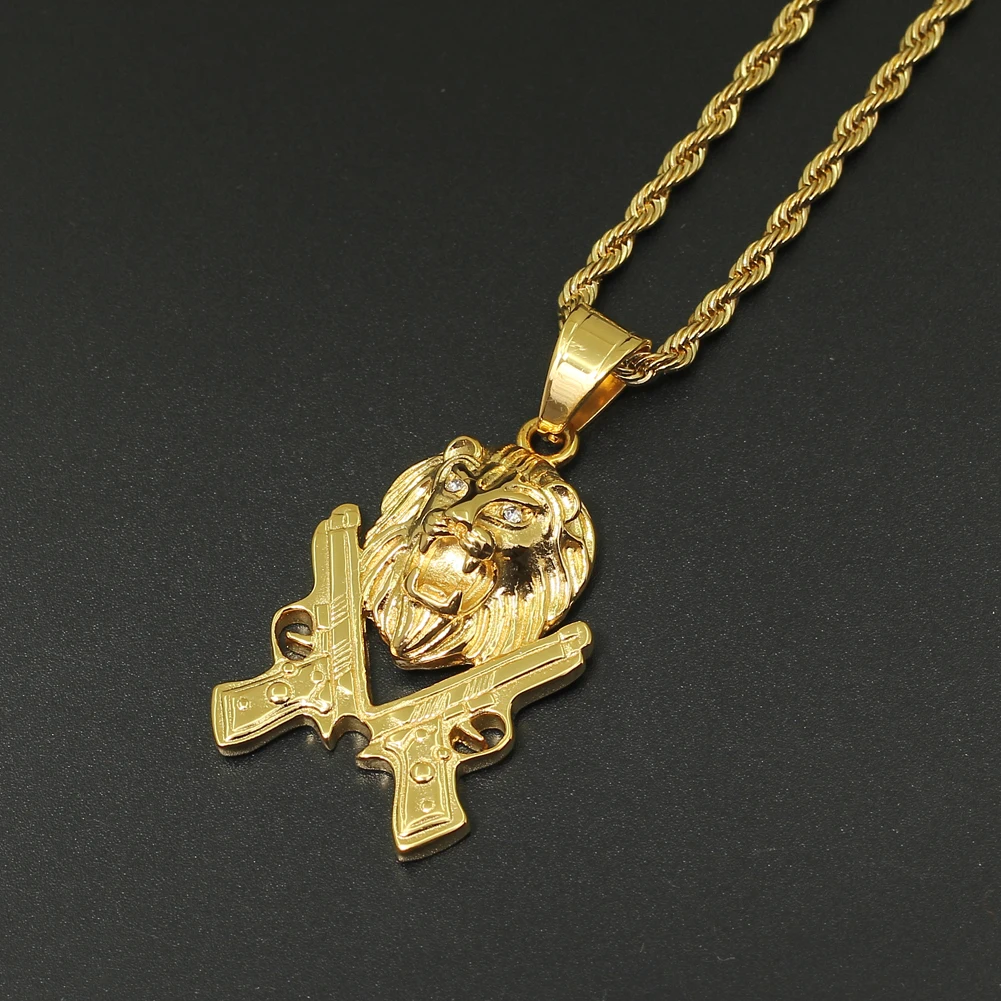 SN166  Pendant Stainless Steel Jewelry Necklace Hip Hop Jewelry for men