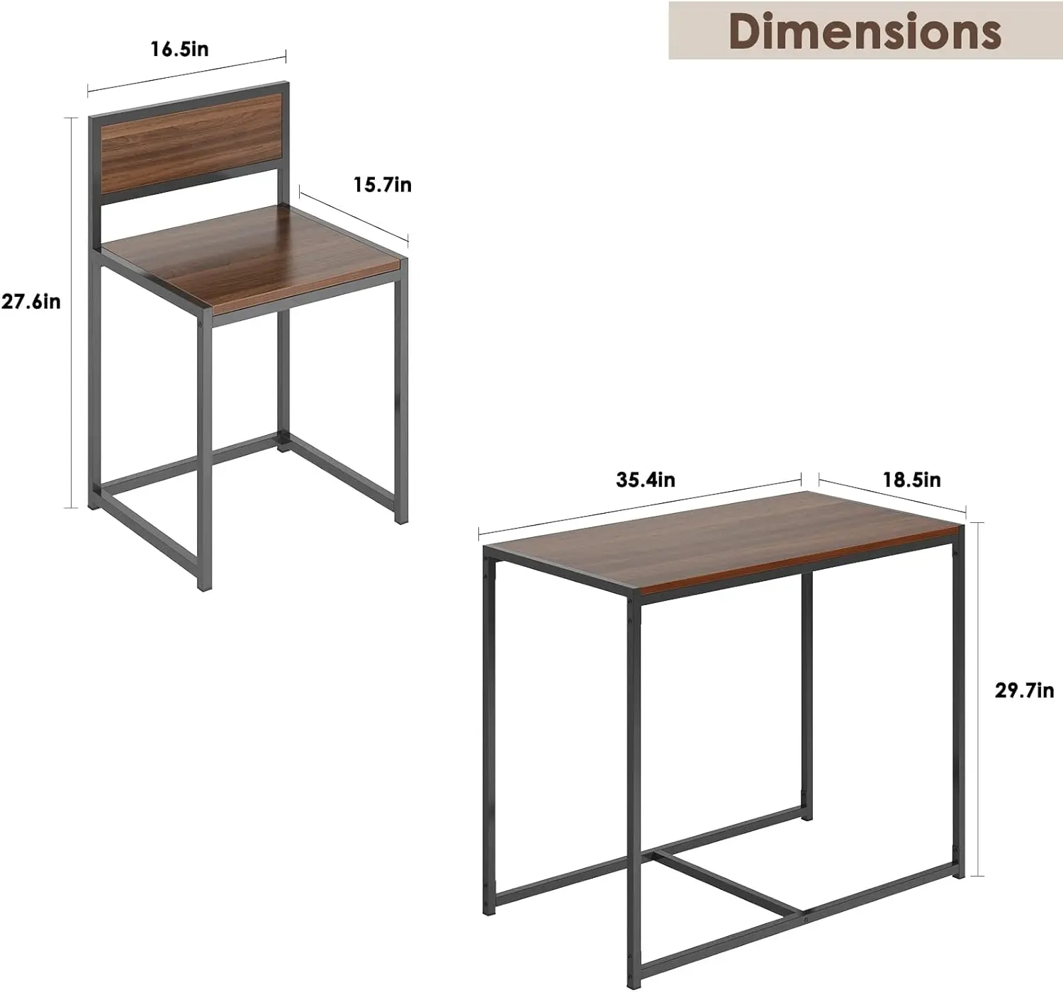 Комплект обеденного стола sogesfurniture из 3 предметов современный кухонный стол и стулья для 2 деревянный квадратный барный паба