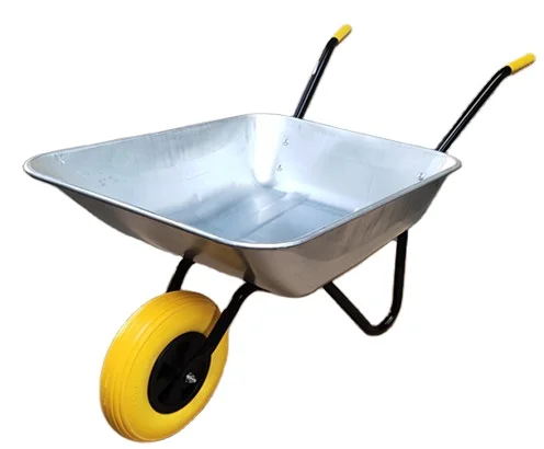qingdao  wheelbarrow factory 65L galvanized metal tray garden wheelbarrow wb5204
