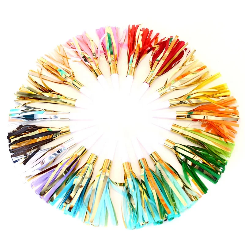 wholesale 2021 New product Paper voiced Tassel  Whistle for Birthday Wedding Beach Party Decoration supplies