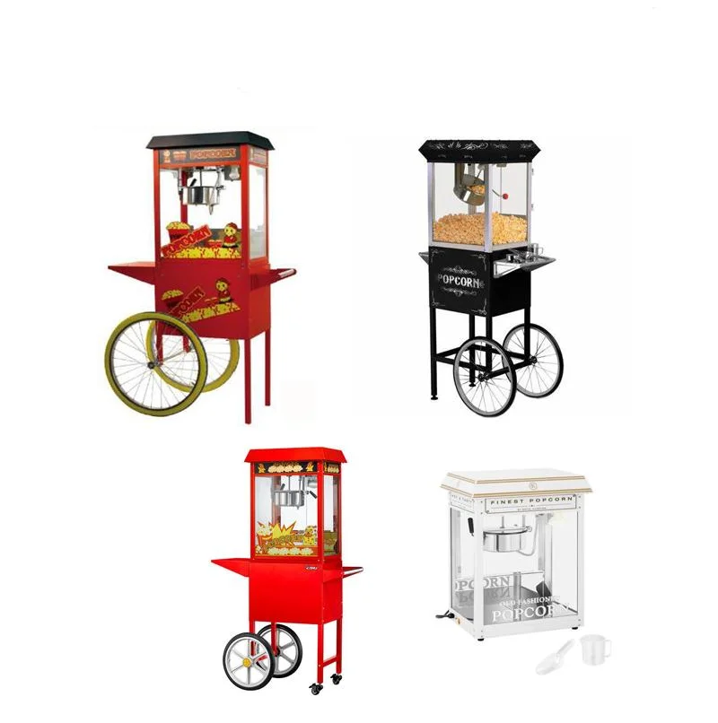Shineho Factory price Vending Commercial Popcorn Machines with Cart
