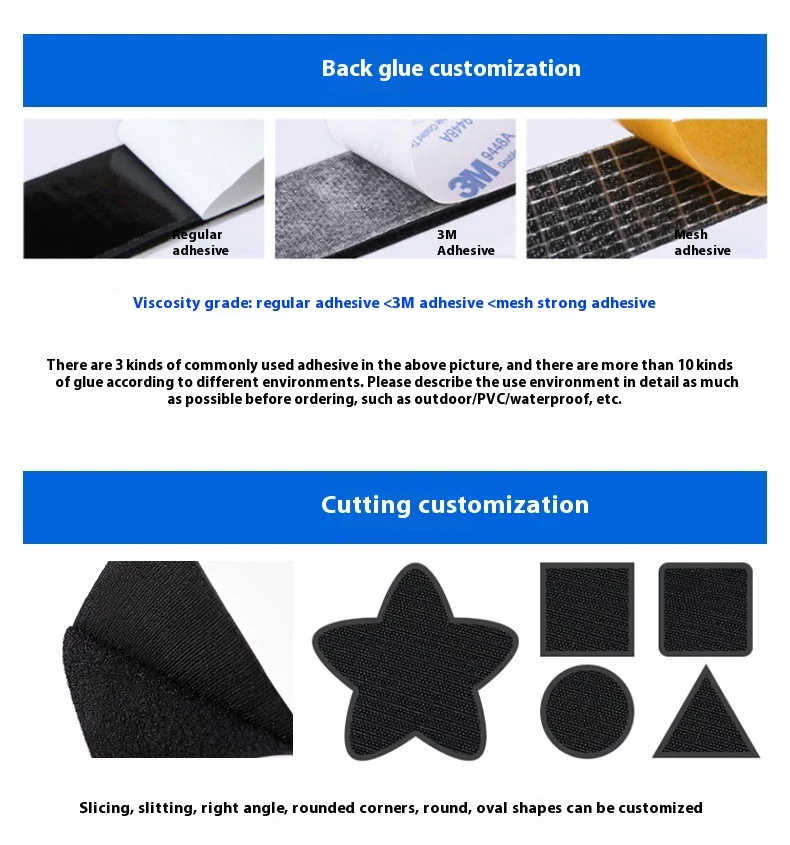 Custom 1 Inch Heat Resistant Fastening Mounting Tape With Strong Adhesive Back Nylon Velcroes Tape Roll for Office Use