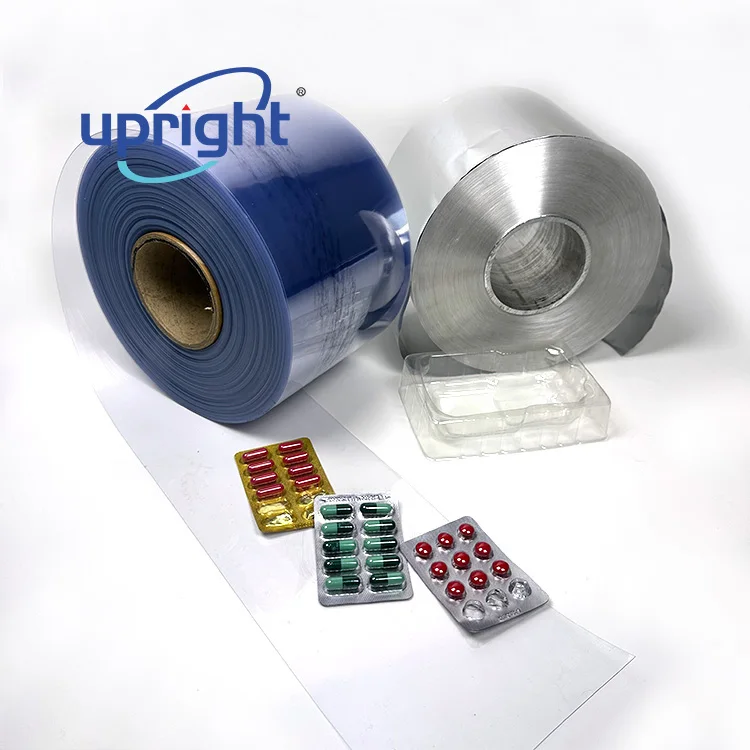 Upright Pharmaceutical Film Capsule Blister Packaging Hard Plastic Sheet Roll Transparent Pvc Film Roll For Blister Package