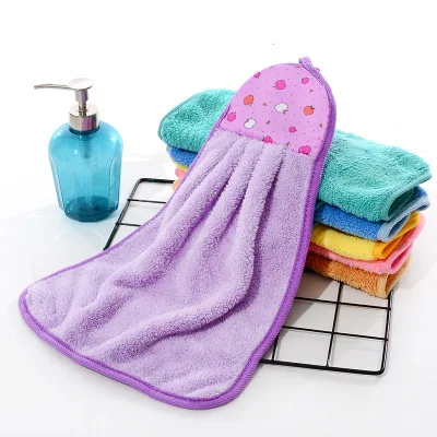 2022 Pure cottonTea Cleaning Cloth Reusable Kitchen Dish Cleaning Towels Rags Hanging soft water absorbing towel Cloth