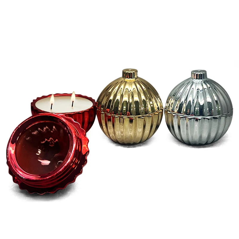 New Products Luxury Candle Vessels Container Electroplating ceramics Jar Soy Wax Scented Candles Jars