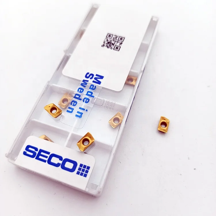 SECO оригинальные продукты карбидные фрезерные инструменты XOMX060204R-M05 F30M фрезерные твердосплавные вставки для стали