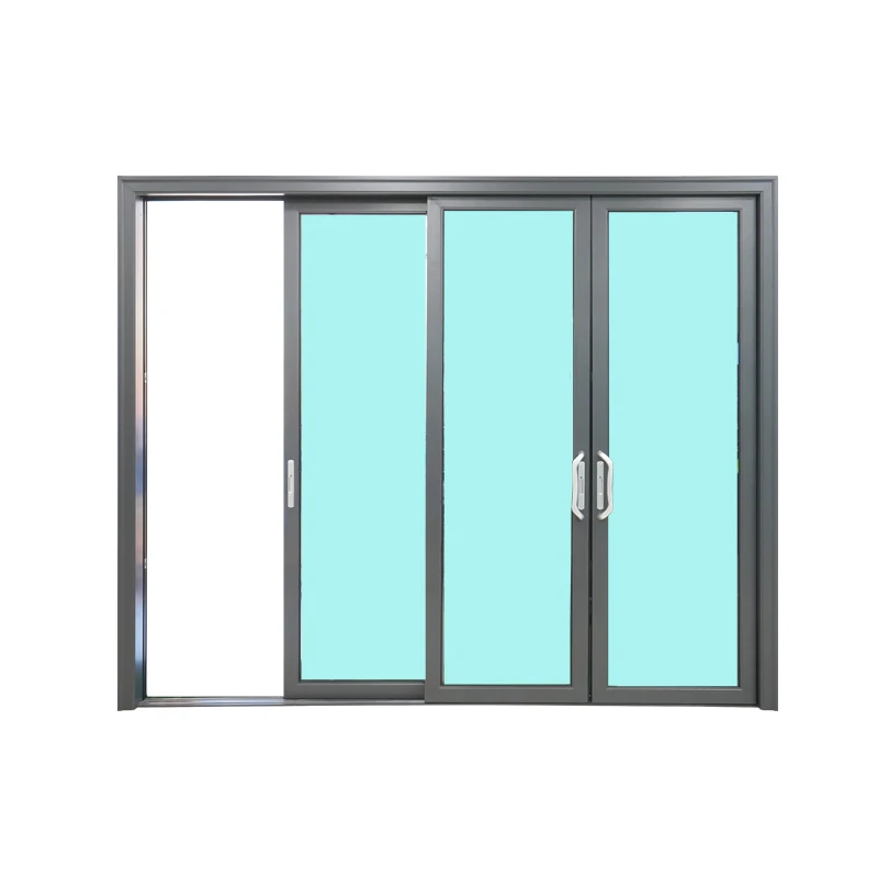 8 ft 90 degree electric big side terrace arc sliding door stacking doors sound proof