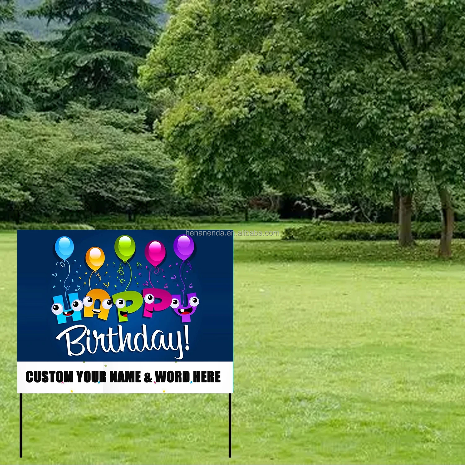 Custom/Wholesale PP Corrugated Plastic Yard Signs For Business Advertising/Graduation/birthday Lawn signs