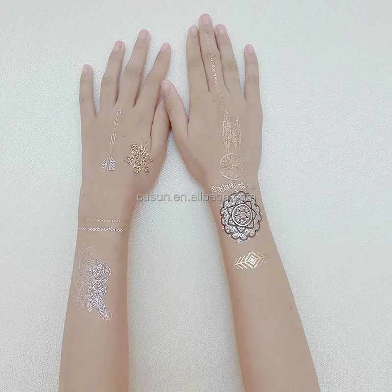 Custom Adult Arm Hand Skin Body Transfer Stickers Temporary Tattoo For Women Men
