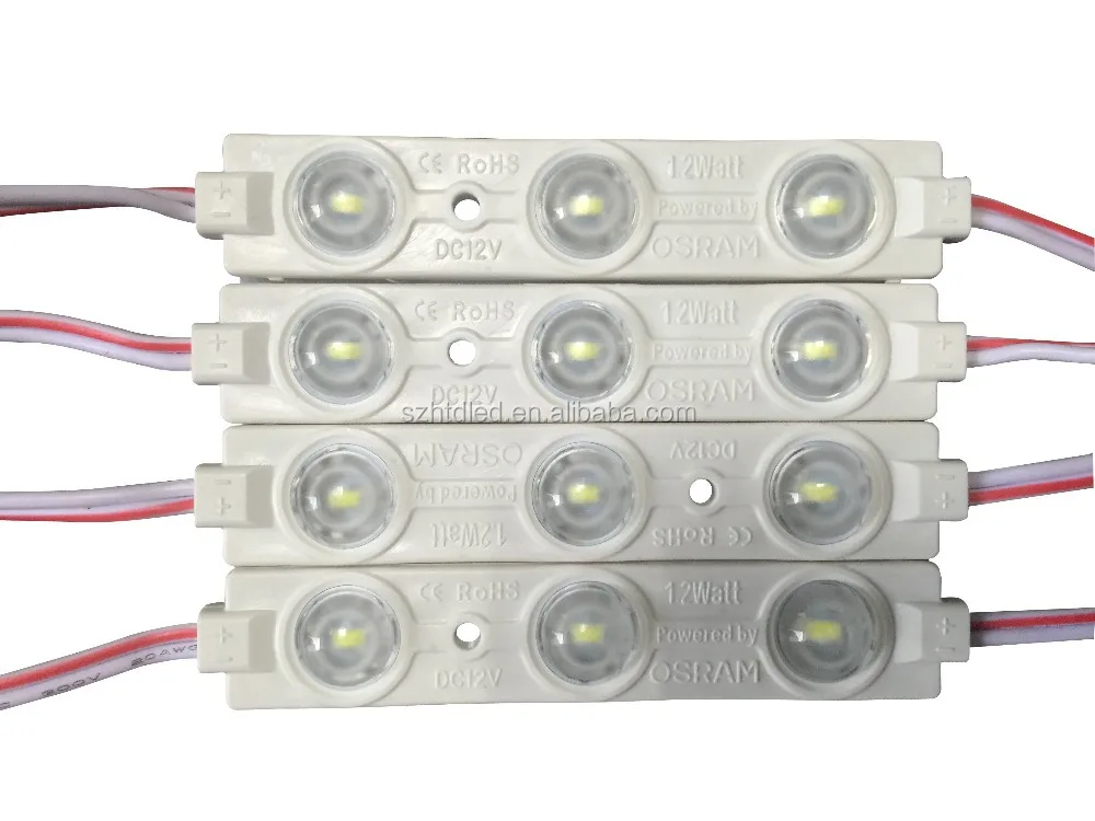 
China factory Waterproof ip67 3LEDs SMD 5730 DC12V Epister/Samsung chip led module for signs 