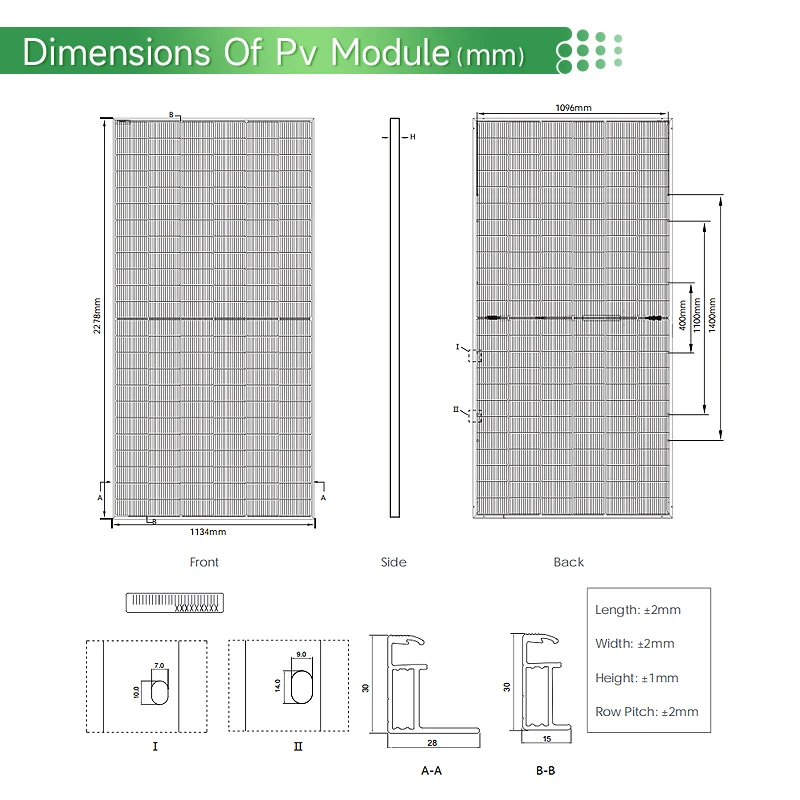 Jinko Solar 550W 555W 560W 565W 570W Bifacial Module Solar Panels with Dual Glass